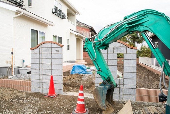 外構工事の様子